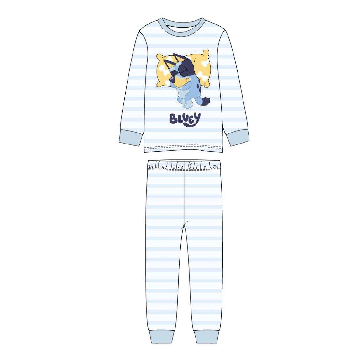 Pigiama Manica Lunga Velour Cotton Bluey